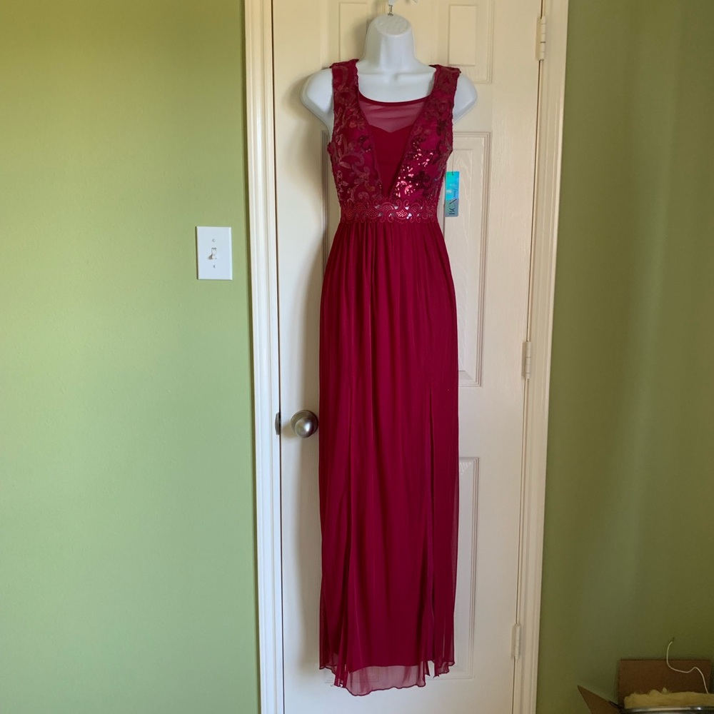 Macy’s Pink Long Ball Gown Dress 0